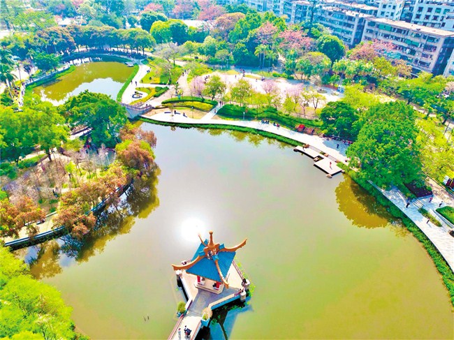 满园春色 春景如画 汕头市 图1张