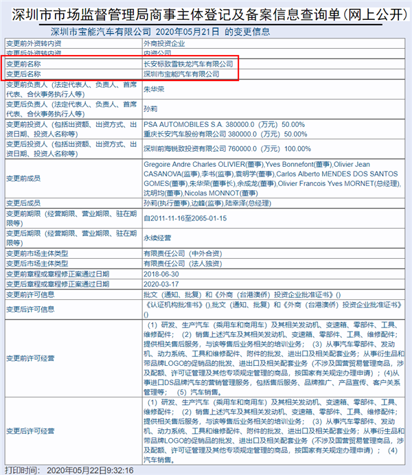 长安PSA“改嫁”宝能正式落定，姚振华距离实现他的“造车梦”又近了一步