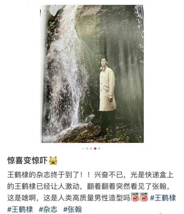 王鹤棣封面打开是张翰