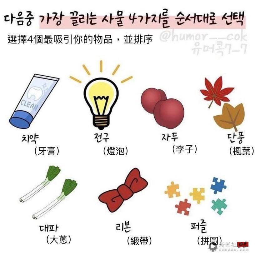 你现在状态、未来机运为何？韩国超准排序心理测验，一张图测出你的人格特质&隐藏性格 最新 图1张