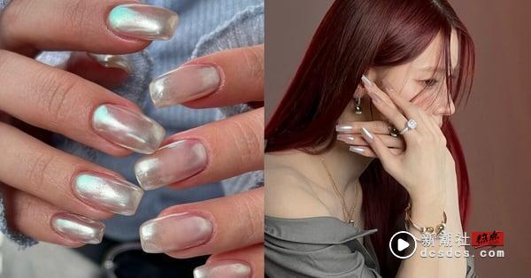 2025最新“显白气质美甲”30 款推荐！黄皮必看，韩国女生最爱 Lisa 同款酒红法式！ 最新 图5张