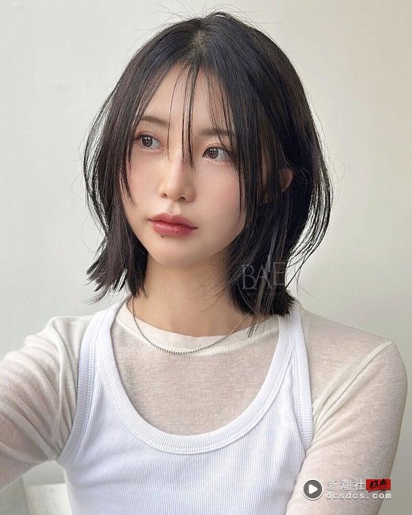 2025韩系“层次翘翘头”爆红！中短发+适合脸型推荐，外翘弧度显瘦又提升面部折叠 最新 图1张
