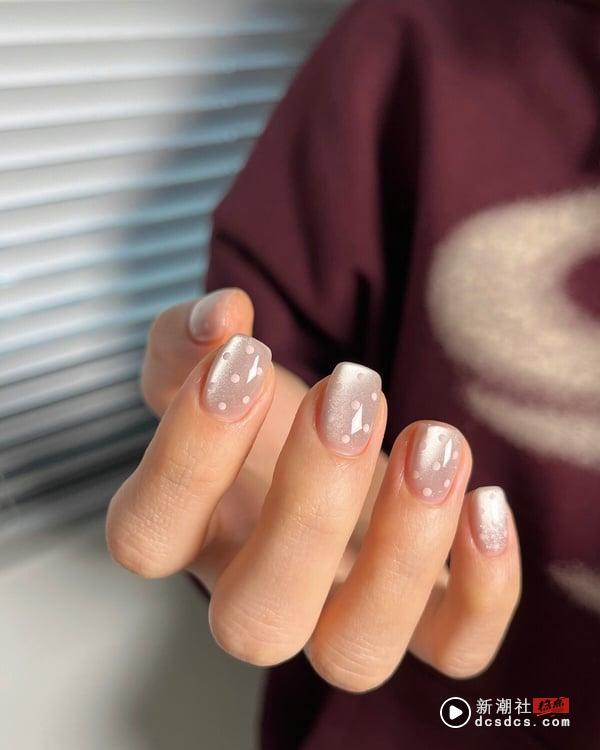 2025小红书热搜“波点风美甲”灵感范本：Rosé同款黑白撞色好复古、晶透猫眼耐看抢眼！ 最新 图19张
